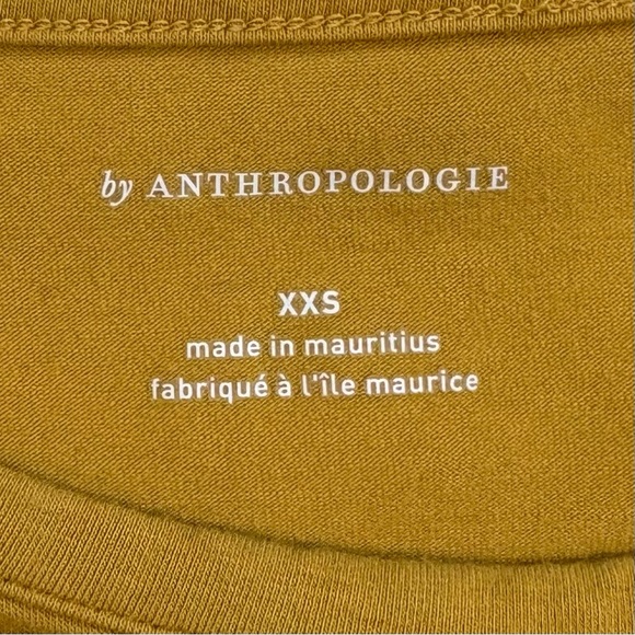 BY ANTHROPOLOGIE Long Sleeve Top Mustard Yellow XXS - Picture 3 of 8